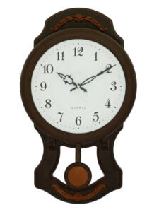 Chronikle Elegant Vertical Plastic Rosewood Analog Home Decor Full Figure Pendulum Wall Clock With Striking Movement ( Size: 25 x 7 x 43.5 CM | Weight: 615 grm | Color: Rosewood )