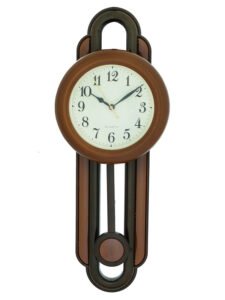 Chronikle Elegant Vertical Plastic Cola Color Analog Home Decor Full Figure Pendulum Wall Clock With Striking Movement ( Size: 20 x 8 x 51 CM | Weight: 585 grm | Color: Cola )