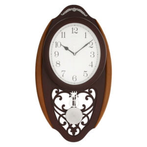 Chronikle Vertical Classic Wooden Analog Rosewood Home Decor Pendulum Wall Clock With Sweep Movement ( Size: 35 x 7 x 62.5 CM | Weight: 1960 grm | Color: Rosewood )