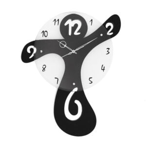 Chronikle Vertical Designer Wooden Black Analog Home Decor Wall Clock With Sweep Movement ( Size: 39 x 5.5 x 47 CM | Weight: 1320 grm | Color: Black )