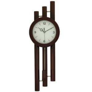 Chronikle Vertical Wooden Rosewood Analog Home Decor Pendulum Wall Clock With Sweep Movement ( Size: 19 x 8.5 x 57.5 CM | Weight: 1190 grm | Color: Rosewood )