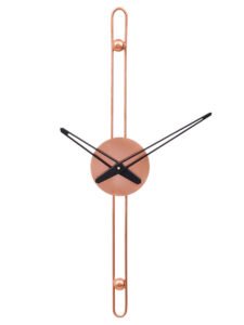 Chronikle Elegant Copper Color Vertical Design Metal Home/Office Decor Black Needle Wall Clock ( Size: 12 x 4 x 61 CM | Weight: 315 grm | Color: Copper )