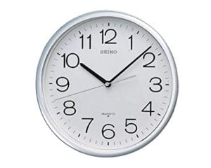 Seiko Elegant Round Analog White Analog Plastic Home Decor Wall Clock ( Size: 31 x 3.9 x 31 CM | Weight: 800 grm | Color: White )