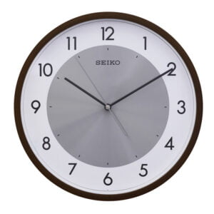 Seiko Elegant Round Analog Black Plastic Full Figure Home Decor Wall Clock ( Size: 30 x 4.5 x 30 CM | Weight: 870 grm | Color: Black )