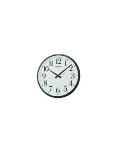 Seiko Elegant Round Analog Black Full Figure Plastic Home Decor Wall Clock with Sweep Movement ( Size: 33.4 x 4.4 x 33.4 CM | Weight: 830 grm | Color: Black )
