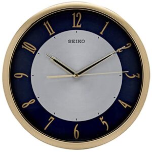 Seiko Classic Round Analog Almond Plastic Full Figure Home Decor Wall Clock with Sweep Movement ( Size: 31 x 4.1 x 31 CM | Weight: 750 grm | Color: Almond )
