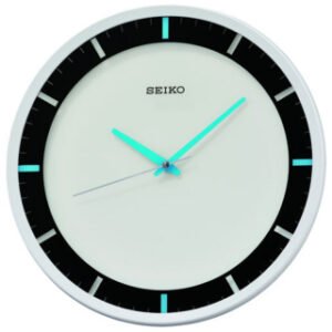Seiko Elegant Round White Plastic Analog LumiBrite Home Decor Wall Clock with Sweep Movement ( Size: 31.2 x 4.5 x 31.2 CM | Weight: 734 grm | Color: White )