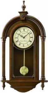 Seiko Decorative Vertical Pendulum Analog Brown Wooden Musical Home Decor Roman Figure Wall Clock ( Size: 38.2 x 13 x 76 CM | Weight: 4000 grm | Color: Brown )