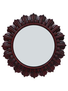 Chronikle Designer Round Red Plastic Frame Home Decor Wall Mirror ( Size: 40 x 6 x 40 CM | Weight: 610 grm | Color: Red )